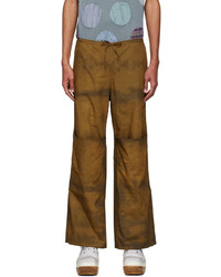 Brown Tie-Dye Cargo Pants