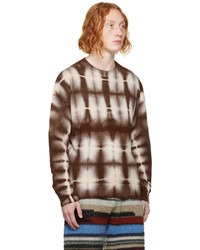 The Elder Statesman Brown Geo Sweater