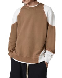 AllSaints Karter Bleached Cotton Sweatshirt