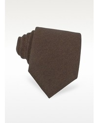 Forzieri Solid Brown Cashmere Tie