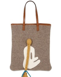 Carmina Campus Head With Braid Recycled Wool Tote Bag