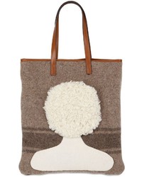 Carmina Campus Head With Short Hair Recycled Wool Tote
