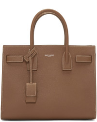 Saint Laurent Taupe Baby Sac De Jour Tote