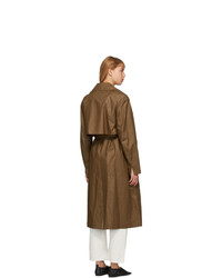 Partow Brown Linen Leon Trench Coat