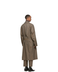 Lemaire Brown Wool Military Trench Coat