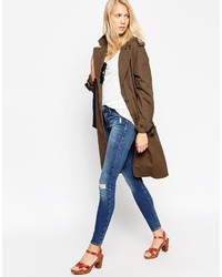 Asos Collection Trench Coat In Cocoon Fit