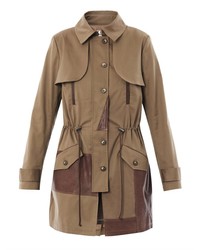 Thakoon Addition Leather Panel Trench Coat