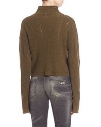 R 13 R13 Cashmere Turtleneck Cropped Sweater