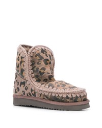 Mou Leopard Print Snow Boots