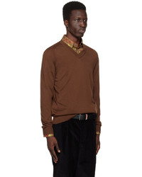 Paul Smith Brown V Neck Sweater