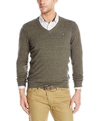 Diesel K Benti Solid V Neck Pullover Sweater