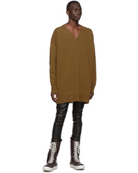 Rick Owens Green Tommy V Sweater