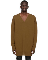 Rick Owens Green Tommy V Sweater