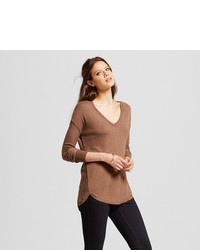 Mossimo Long Sleeve Relaxed V Neck Sweater Tunic