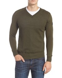 Canada Goose Mcleod V Neck Regular Fit Merino Wool Sweater