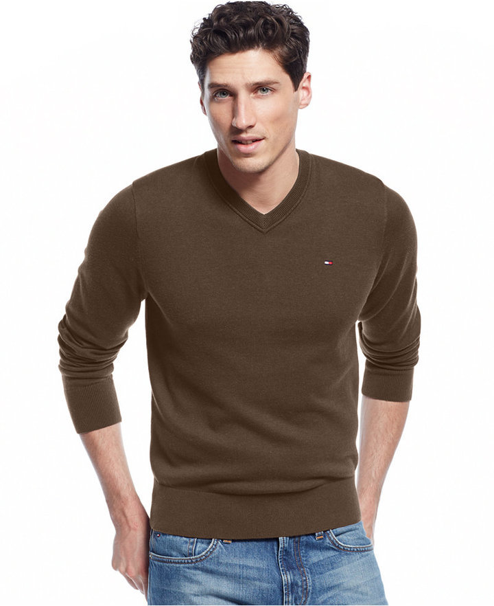 tommy hilfiger brown sweater