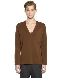 Wooyoungmi V Neck Wool Sweater, $405 | LUISAVIAROMA | Lookastic