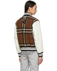 Burberry Brown Check Letter Bomber