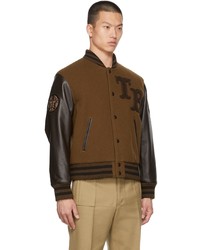 Burberry Brown Felton Varsity Jacket