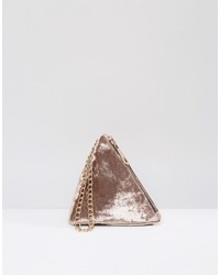 Asos Pyramid Velvet Clutch Bag