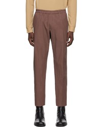 Dries Van Noten Brown Striped Trousers