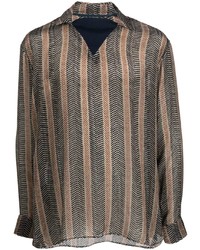 Giorgio Armani Striped Spread Collar Shirt