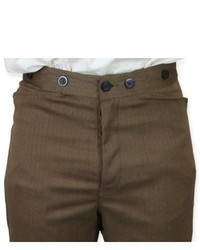 Brown Vertical Striped Pants