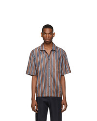 BOSS Blue And Brown Striped Relaxed Fit Shirt