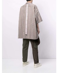 Maison Mihara Yasuhiro Striped Print Oversize Shirt