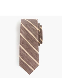 J.Crew Silk Linen Tie In Thin Stripe