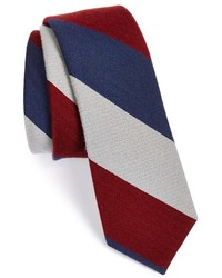 The Tie Bar Wool Silk Stripe Tie