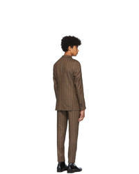 Neil Barrett Brown Pinstripe Suit