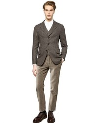 Giorgio Armani Wool Cashmere Blend Tweed Vest