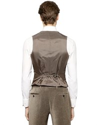 Giorgio Armani Wool Cashmere Blend Tweed Vest