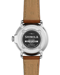 Shinola 41mm Runwell Moon Phase Watch Dark Cognac