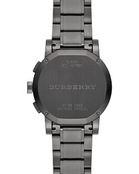 Burberry 42mm Check Dial Chrono Watch