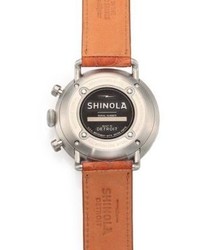 Shinola Canfield Chronograph Alligator Strap Watch