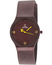 Toy Watch Toywatch Brown Stainless Steel Mesh Bracelet Watch 28mm