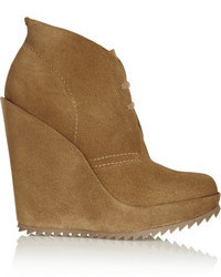 Brown Wedge Ankle Boots