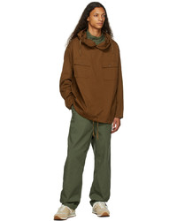 Engineered Garments Brown Twill Hooded Shirt