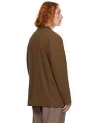 Lemaire Brown 3 Buttons Jacket