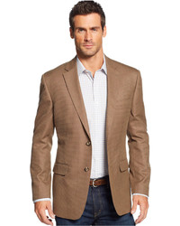 Tasso Elba Linen Blend Brown Khaki Texture Sport Coat, $295 | Macy's ...