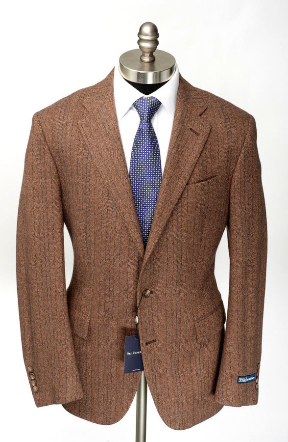 Polo Ralph Lauren New Italy Dark Beige Wool Angora Jacket Coat 44 44r ...