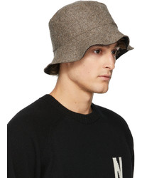 Norse Projects Brown Black Wool Bucket Hat