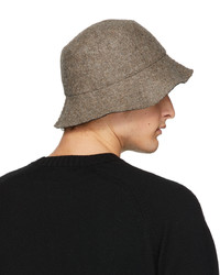 Norse Projects Brown Black Wool Bucket Hat