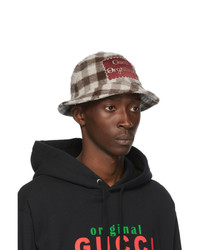 Gucci White And Brown Wool Orgasmique Bucket Hat