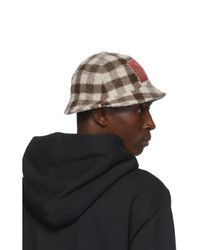 Gucci White And Brown Wool Orgasmique Bucket Hat