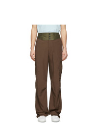 Brown Wool Cargo Pants