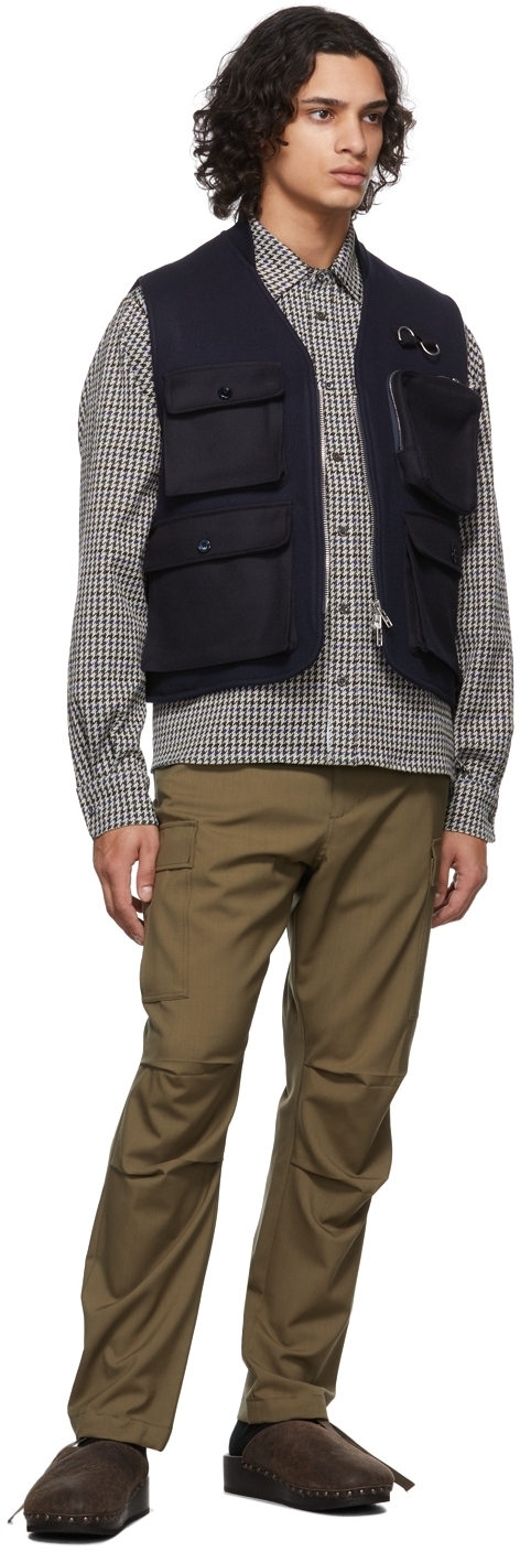 4SDESIGNS Tan Wool Cargo Pants, $655 | SSENSE | Lookastic