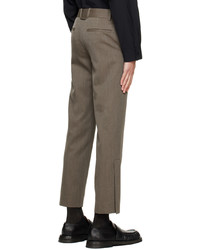 Solid Homme Brown Setup Wide Trousers